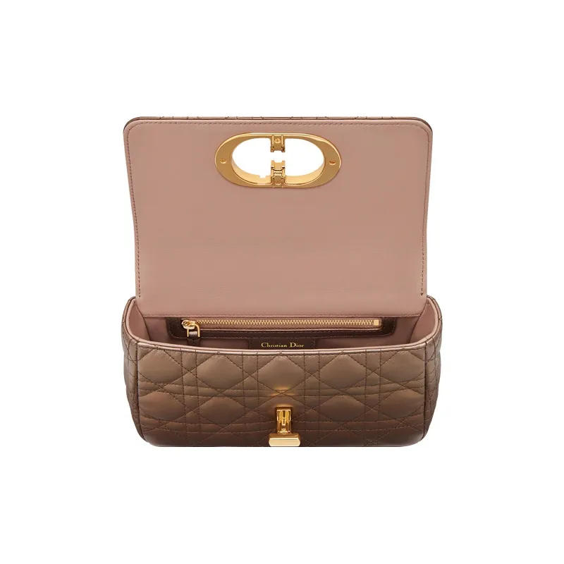 DIOR Lambskin Shoulder Bag Crossbody Bag Small Size Women's Metal Pink-2