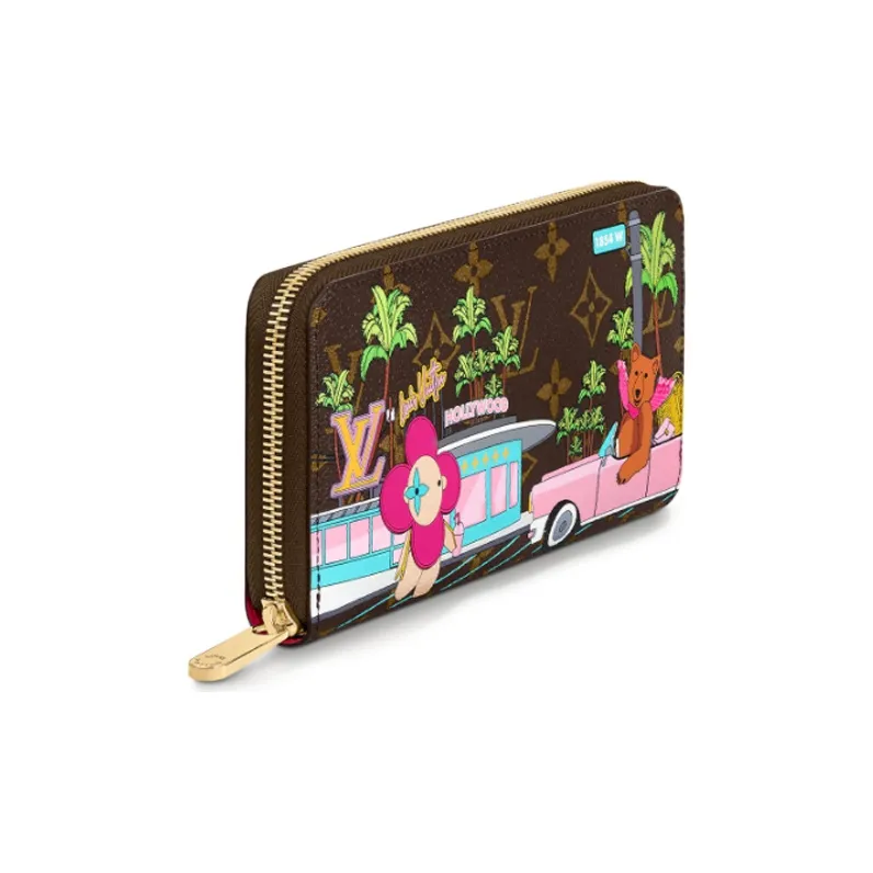 LOUIS VUITTON Zippy Wallet Monogram Vivienne Fuchsia Pink-2