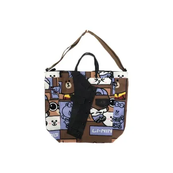 LiNing LINE FRIENDS Co branded Polyester Handheld Bag Handbag Unisex Black