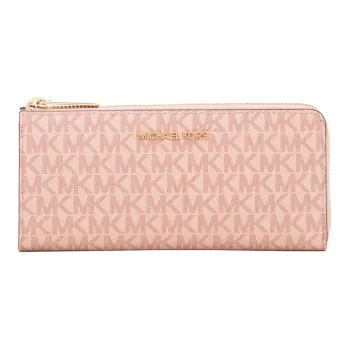 MICHAEL KORS Jet Set Travel Canvas Clutches Wallets Women's Light Pink