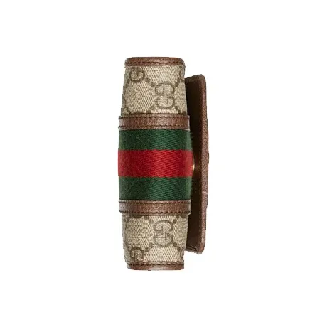 GUCCI Ophidia Canvas With Leather Cell Phone Pouch Crossbody Bag Shoulder Bag Unisex Ebony-4