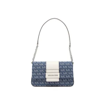 MICHAEL KORS MICHAEL KORS Luggage Collection Canvas Shoulder Bag Baguette Bag Women's Blue