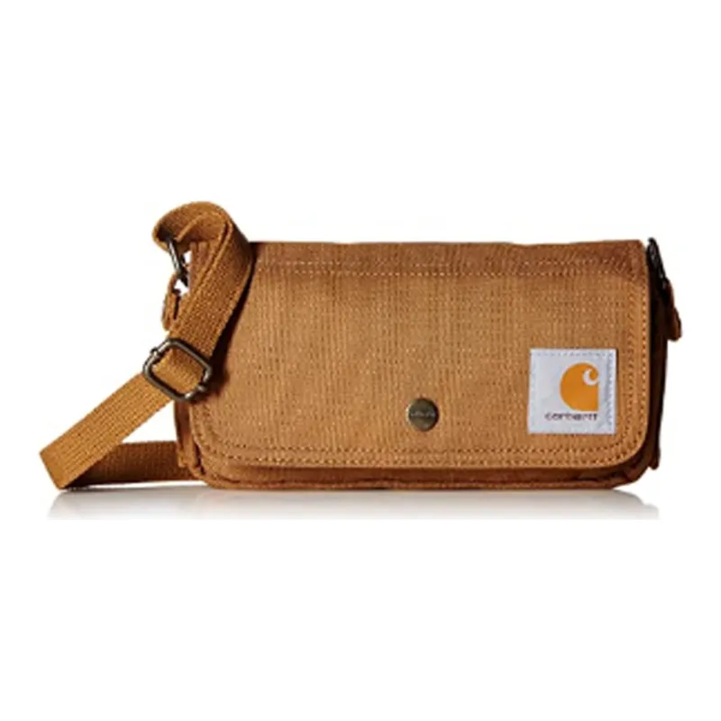 Carhartt Polyurethane Messenger Bag, Crossbody Bag, Shoulder Bag Unisex Khaki Brown-2