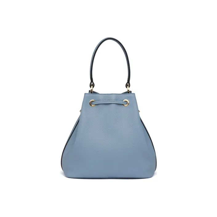 PRADA Saffiano Leather Bucket Bags Shoulder Bag Crossbody Bag Handbag Women's Xingji Blue-2