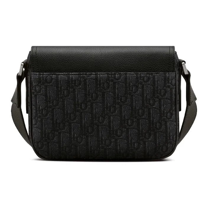 DIOR Saddle Grained Calfskin Saddle Bag, Messenger Bag, Shoulder Bag, Crossbody Bag Mini Men's Black-3
