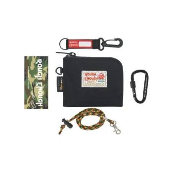 Rough Enough Portable Coin Purse, Card Holder Unisex Black