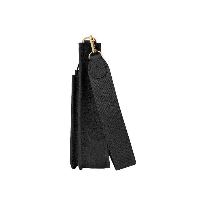 HERMES Evelyne TC Leather Shoulder Bag, Crossbody Bag Unisex Noir Black-1