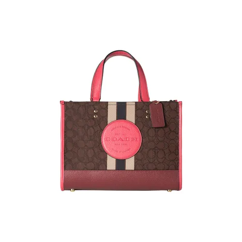 COACH Dempsey Canvas With Leather Canvas Bag Tote Bag Shopping Bag Shoulder Bag Handbag Women's Brown Monogram
