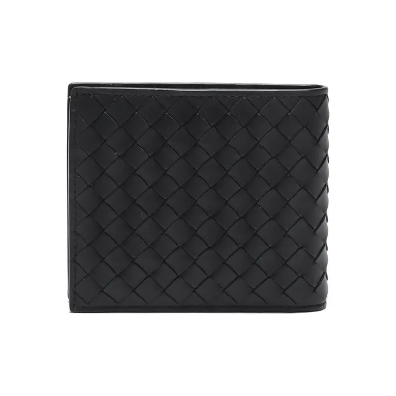 Bottega Veneta Intrecciato Leather Wallet Men's Black-3