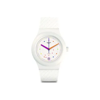 SWATCH Unisex 42mm White Watch SUTW403