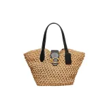 COACH Cellulose Material Tote Bag Shopping Bag Shoulder Bags Handbags Medium Size Women's Brass