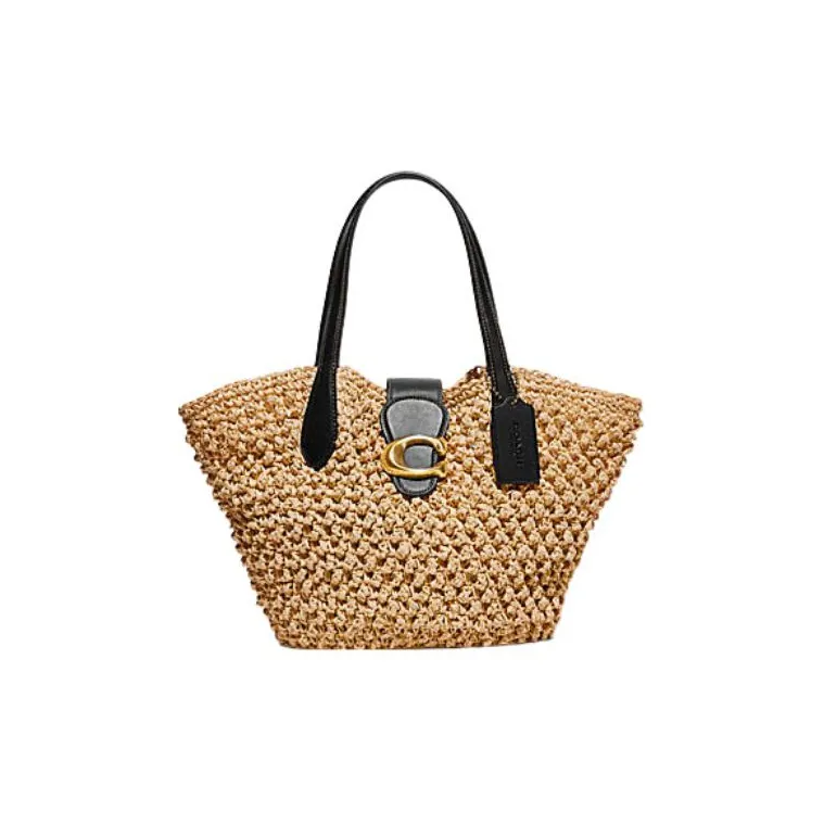 COACH Cellulose Material Tote Bag, Shopping Bag, Shoulder Bag, Handbag Medium Size Women's Brass-0