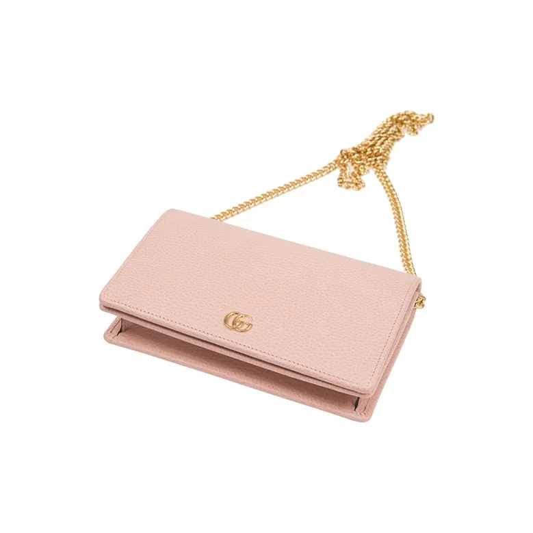 GUCCI Marmont Leather Wallets Shoulder Bag Crossbody Bag Women's Pink-3