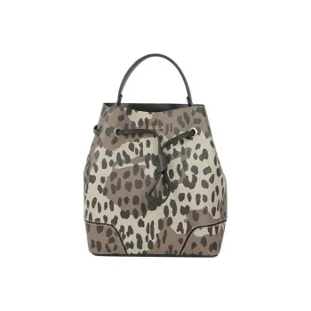 Furla Stacy Leather Bucket Bags One Shoulder Handbags Women's Gray