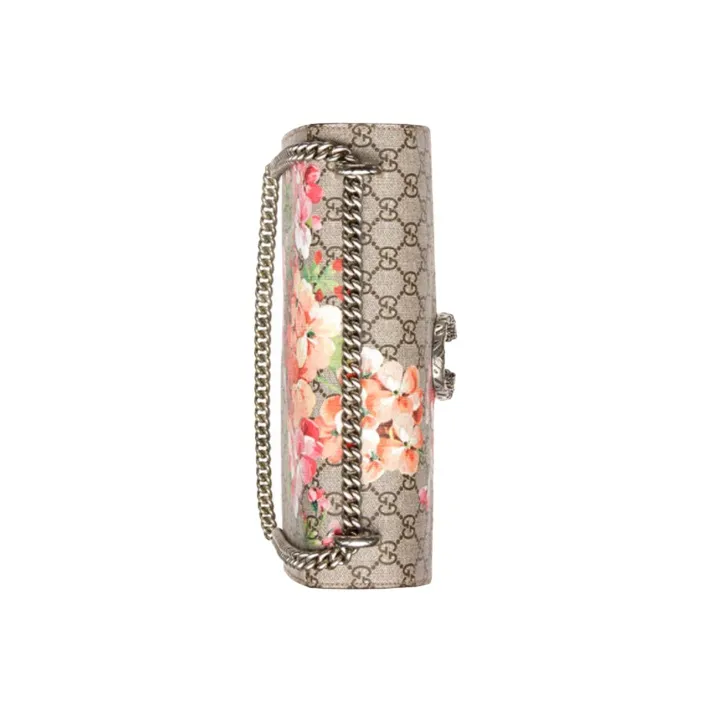 GUCCI Dionysus GG Blooms Canvas With Leather Shoulder Bag Crossbody Bag Medium Size Women's Ebony/Pink-3