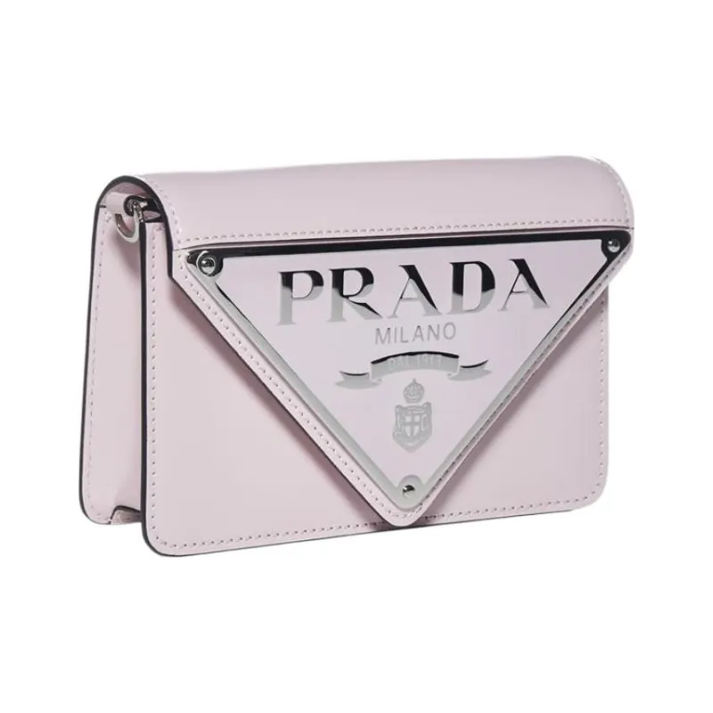 PRADA Leather Crossbody Bag Shoulder Bag Women's Pink-1