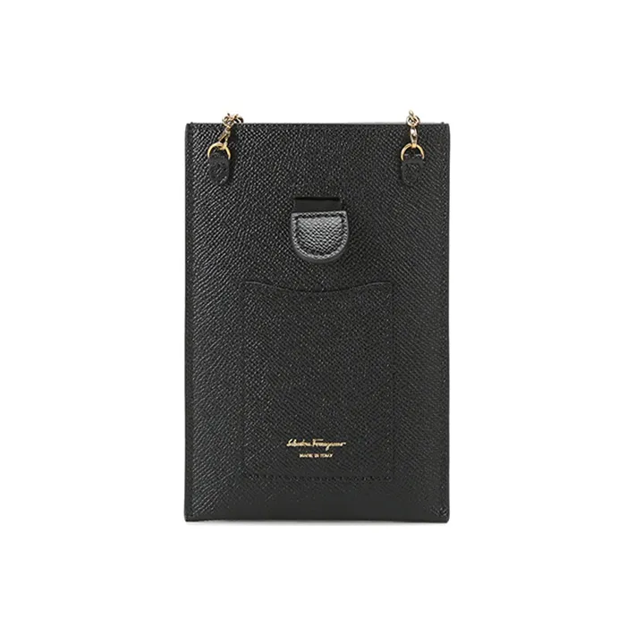FERRAGAMO Cow Leather Crossbody Bag, Shoulder Bag Women's Black-3