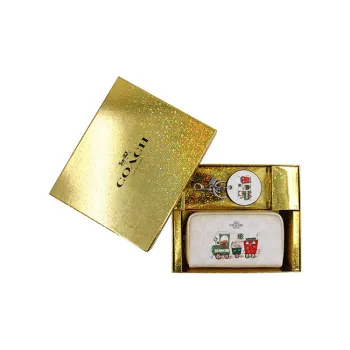 COACH Boxed PVC Clutch Regular Women's White