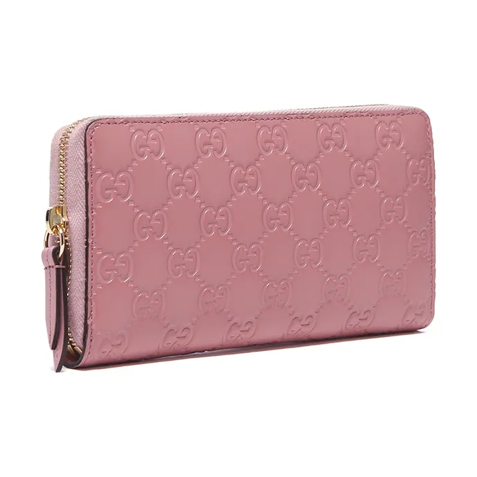 GUCCI Leather Wallet Women's Pink-1