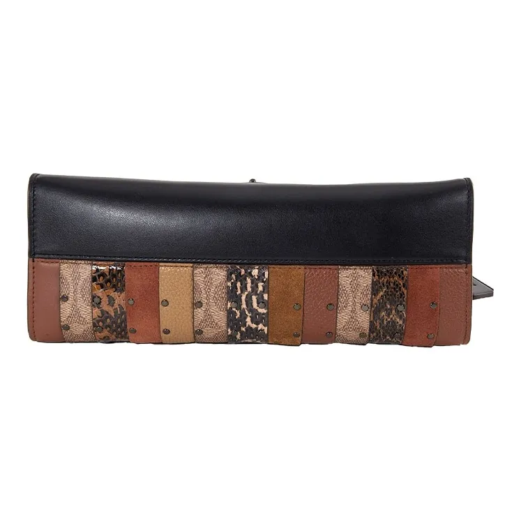 COACH Parker Fabric Chain Bag, Crossbody Bag, Shoulder Bag Women's Black & Multicolor-3
