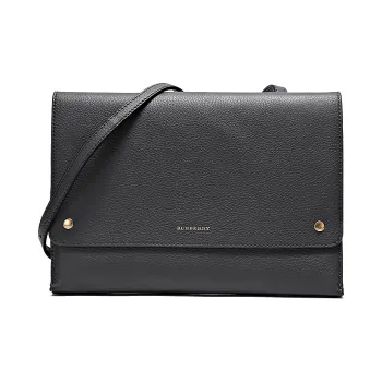 Burberry Leather Envelope Bag Shoulder Bag Crossbody Bag Women's Charcoal Gray