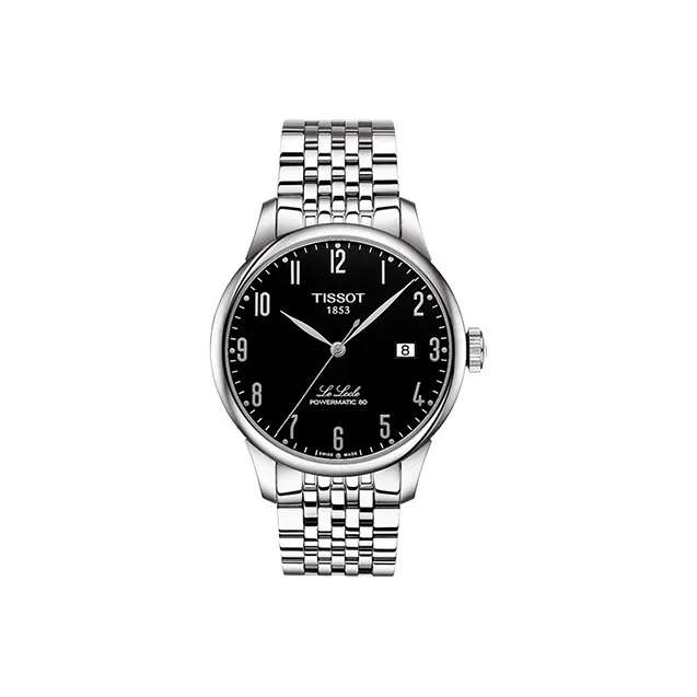 TISSOT Le Locle Collection Mechanical Movement Men's Watches Watch 39.3mm Black Dial Stainless Steel Watch Case-0