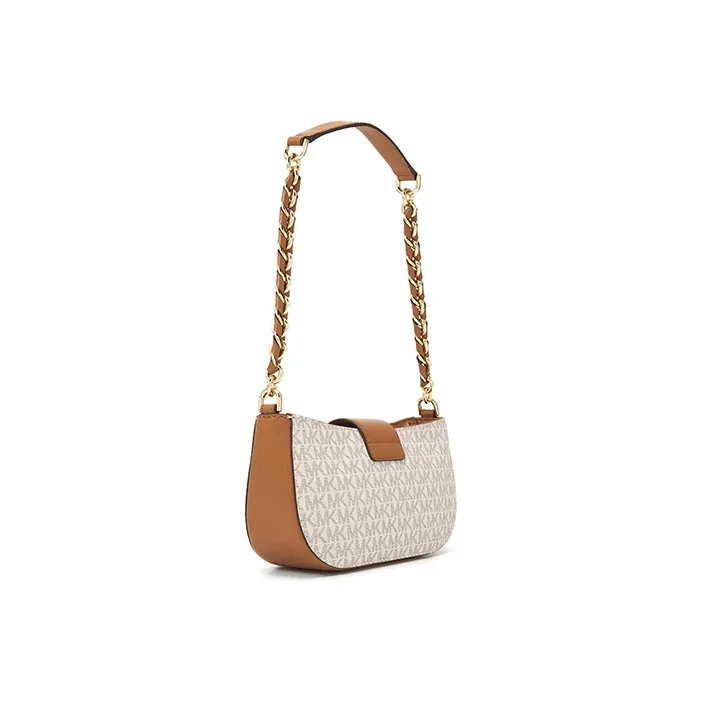 MICHAEL KORS Carmen Shoulder Bag, Crescent Bag, Shoulder Bag Women's Vanilla-2