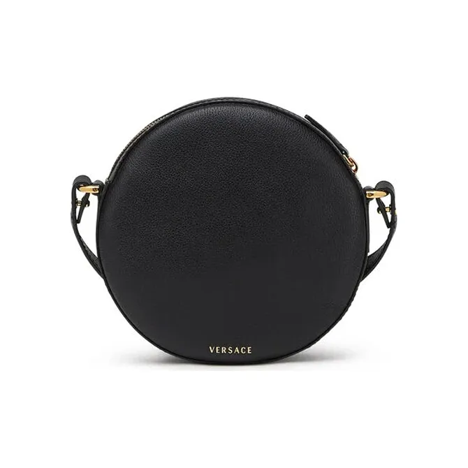 FANSIZHE La Medusa Leather Round Camera Bag Crossbody Bag Shoulder Bag Women's Black-2