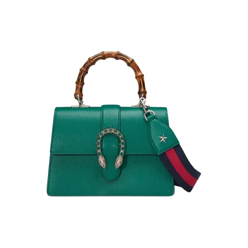 gucci Bewegen ORIGINAL Leather Shoulder Bag Crossbody Bag Handbag Medium Size Women's Green