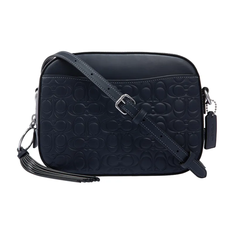 COACH Camera Leather Shoulder Bag Women's Black-0
