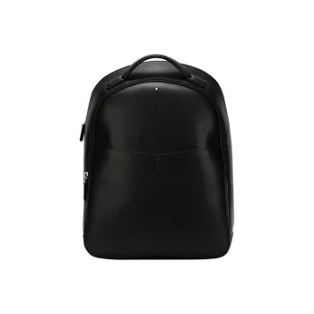 MONTBLANC Leather Backpack Small Size Men's Black
