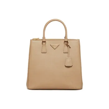 PRADA Saffiano Leather Shoulder Bag Crossbody Bag Handbags Women's Cameo Brown Beige