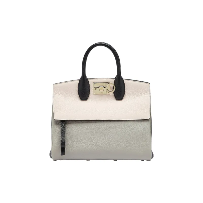 FERRAGAMO Studio Collection Cow Leather Crossbody One Shoulder Handbags Small Size Women's Light Gray-0
