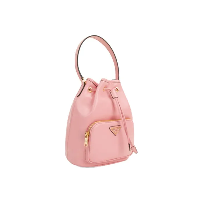PRADA Cow Leather Shoulder Bag, Crossbody Bag, Handbag Small Size Women's Pink-1