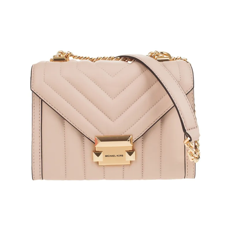 MICHAEL KORS Whitney Sheepskin Envelope Bag, Shoulder Bag, Crossbody Bag Trumpets Women's Nude Pink-1