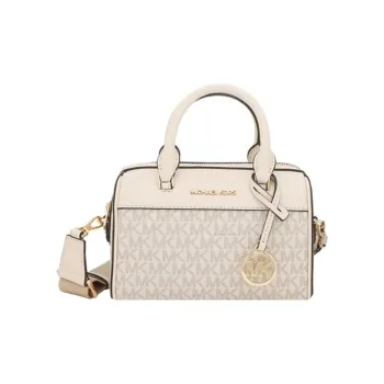 MICHAEL KORS Travel Canvas Boston Bag, Crossbody Bag, Handbag Regular Women's White