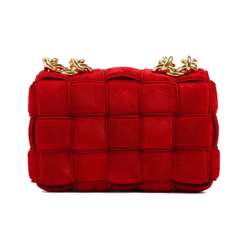 Bottega Veneta Chain Cassette Cow Leather Shoulder Bag, Crossbody Bag, Handbag Women's Red-2