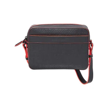 FERRAGAMO Leather Camera Bag Shoulder Bag Crossbody Bag Unisex Black