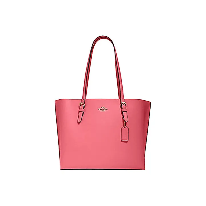 COACH Mollie Leather Handbag Large Size Women's Pink-0