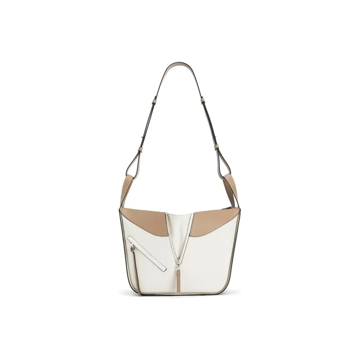 LOEWE Hammock Classic Calfskin Hammock Bag Handbag Shoulder Bag Crossbody Bag Small Size Women's Green/Sand-4