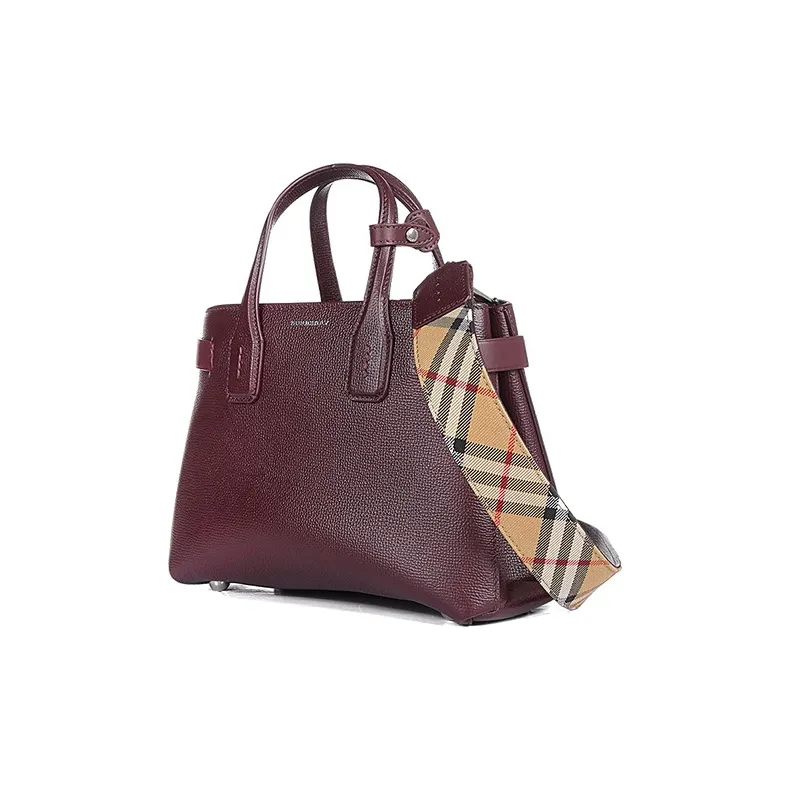 Burberry Patchwork Crossbody Bag, Shoulder Bag, Handbag Regular Women's Burgundy-1