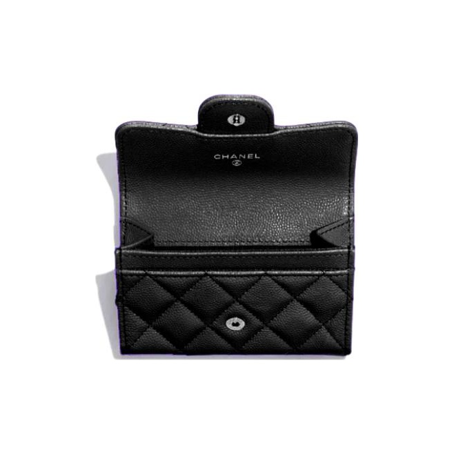 お歳暮 時期 Black Holder Card Classic CHANEL AP0214 POIZON - 小物
