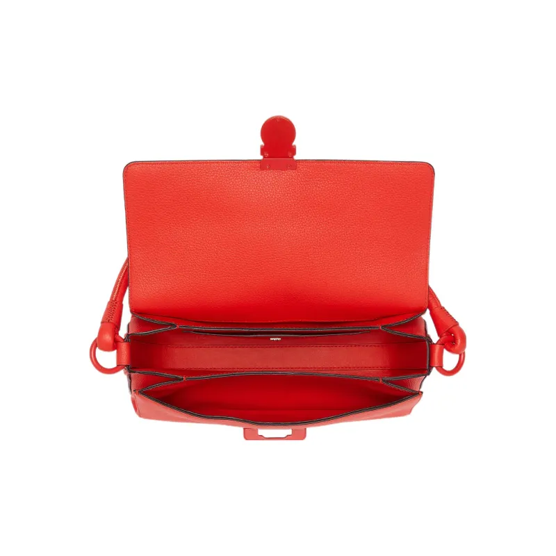 FERRAGAMO GLAM Cow Leather Shoulder Bag, Handbag, Shoulder Bag Women's Red-3