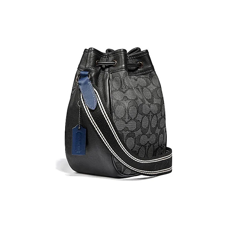 COACH Drawstring Fabric Shoulder Bag Crossbody Bag Regular Men's Black-1