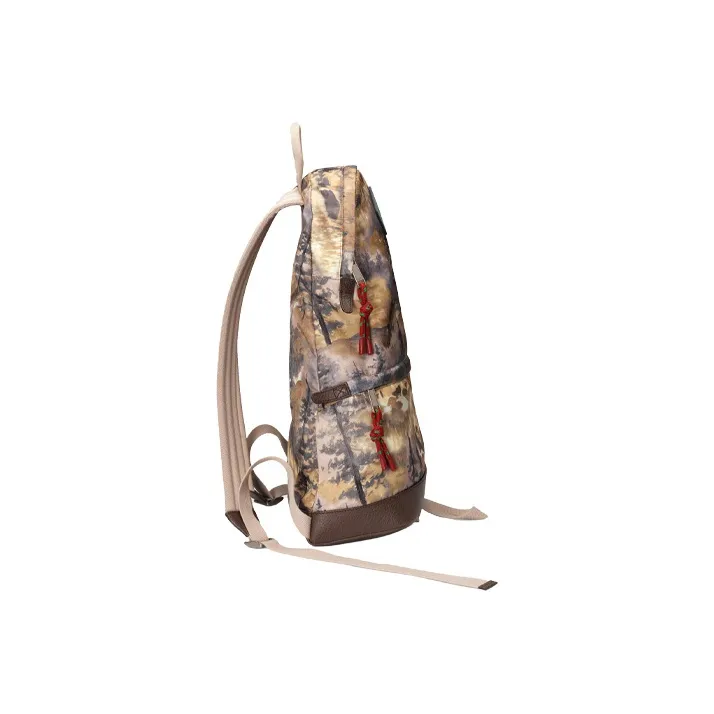 GUCCI Recycled Nylon Patchwork Backpack Unisex Brown/Green/Multicolor-3