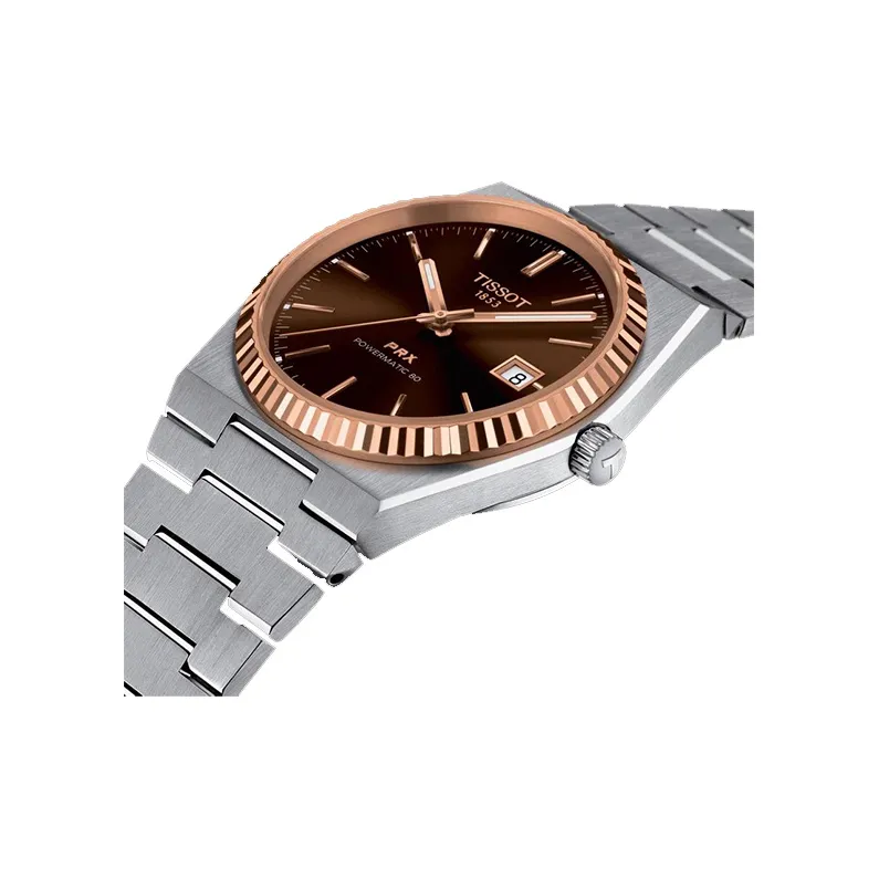 TISSOT PRX Collection Automatic Mechanical Movement Men's Watches Watch 40mm Coffee Watch Dial T931.407.41.291.00-1