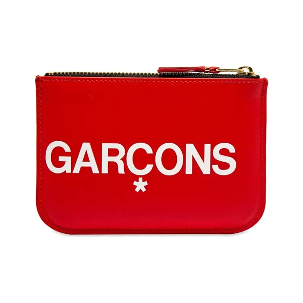 CDG Cow Leather Wallet Unisex Red-1