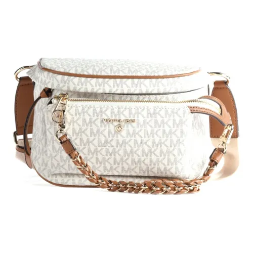 MICHAEL KORS Slater Multicolor Small Square Bag Shoulder Bag Crossbody Bag Medium Size Women's Vanilla White