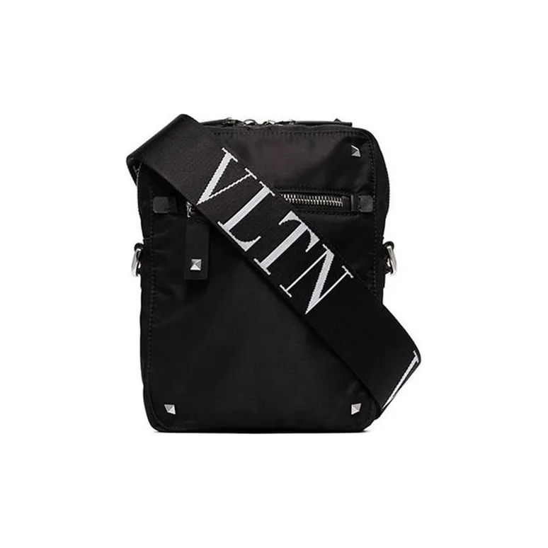Valentino Polyamide Messenger Bag Shoulder Bag Crossbody Bag Regular Men's Black-0