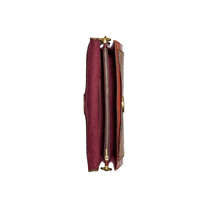 COACH Tabby Leather Shoulder Bag, Crossbody Bag, Shoulder Bag Women's Rusty Red-3